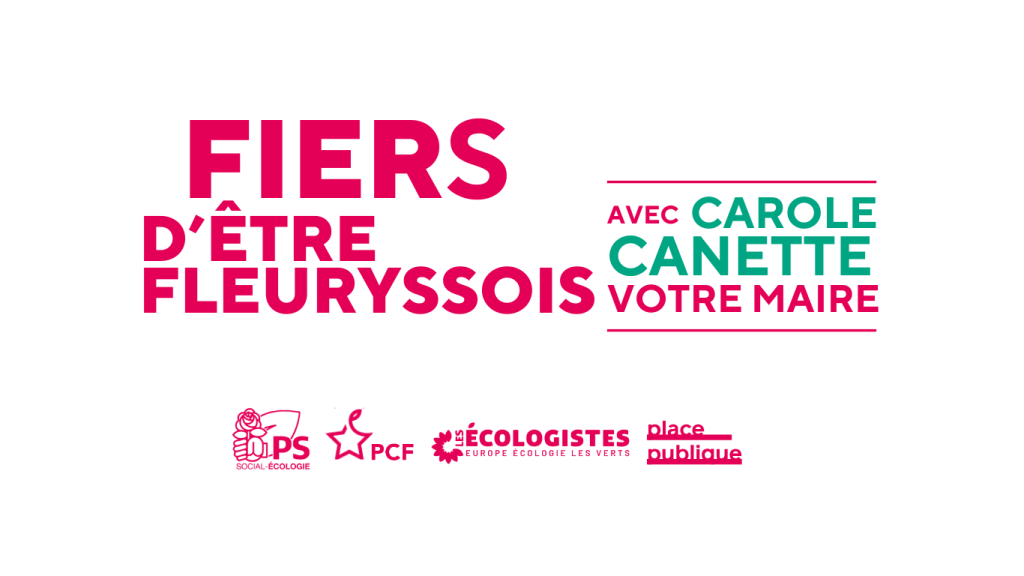 Logo "Fiers d'être Fleuryssois avec Carole Canette"